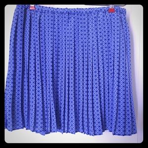 Banana Republic Petite S Blue Patterned Skirt